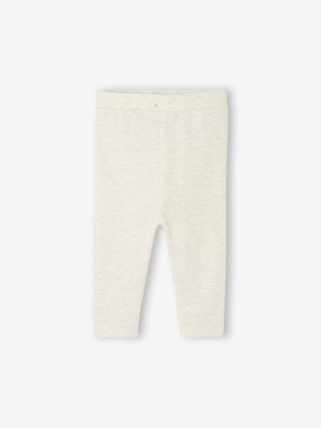 Lot 2 leggings naissance Basics : 1 uni + 1 imprimé écru - vertbaudet enfant 