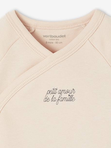 Lot de 5 bodies ouverture naissance rose pâle - vertbaudet enfant 