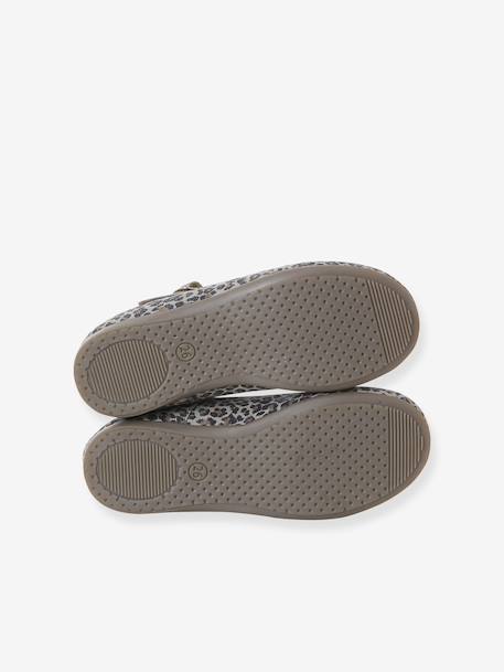 Ballet Pumps for Girls gold+printed beige - vertbaudet enfant 