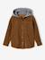 Corduroy Shirt with Fleece Hood, for Boys camel - vertbaudet enfant 