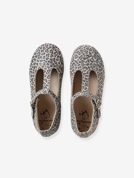 Ballet Pumps for Girls gold+printed beige - vertbaudet enfant 