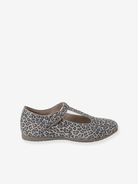 Ballet Pumps for Girls gold+printed beige - vertbaudet enfant 