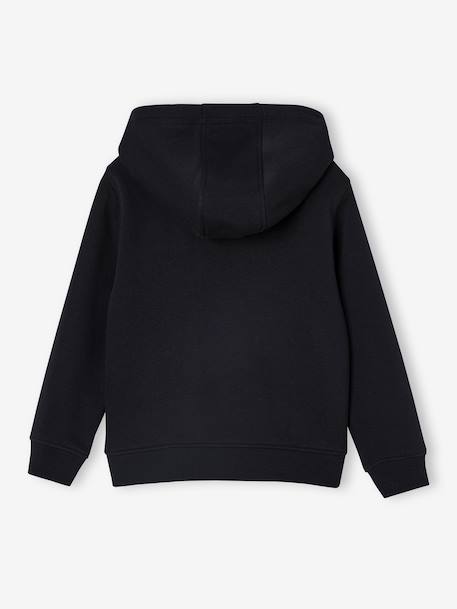 Basics Zipped Sports Jacket with Hood for Boys 6400+anthracite+fir green - vertbaudet enfant 