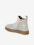 Leather Boots with Elastic & Zip, for Girls camel+gold+navy blue - vertbaudet enfant 