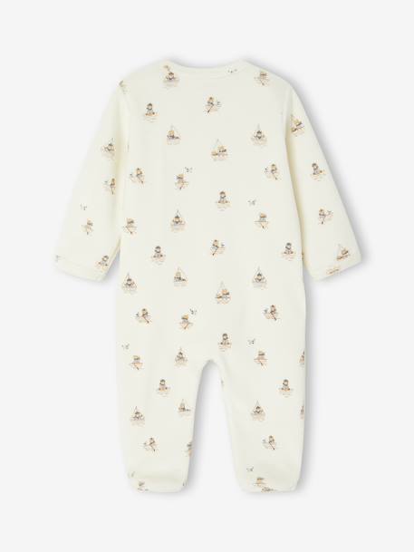 Pack of 3 Velour Sleepsuits for Newborns night blue - vertbaudet enfant 