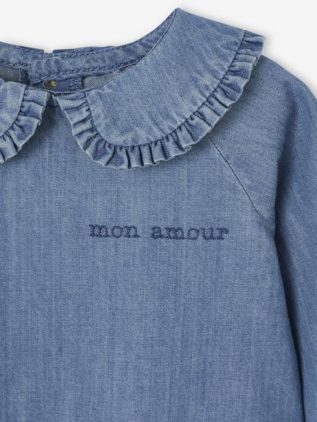 Denim Blouse for Newborns stone - vertbaudet enfant 