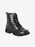 Patent Boots with Laces & Zip, for Girls black+printed black - vertbaudet enfant 