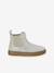 Leather Boots with Elastic & Zip, for Girls camel+gold+navy blue - vertbaudet enfant 