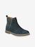 Leather Boots for Girls bordeaux red+camel+gold+green+navy blue - vertbaudet enfant 