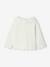 T-shirt bébé manches longues avec collerette brodée écru+kaki - vertbaudet enfant 