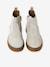Leather Boots with Elastic & Zip, for Girls camel+gold+navy blue - vertbaudet enfant 