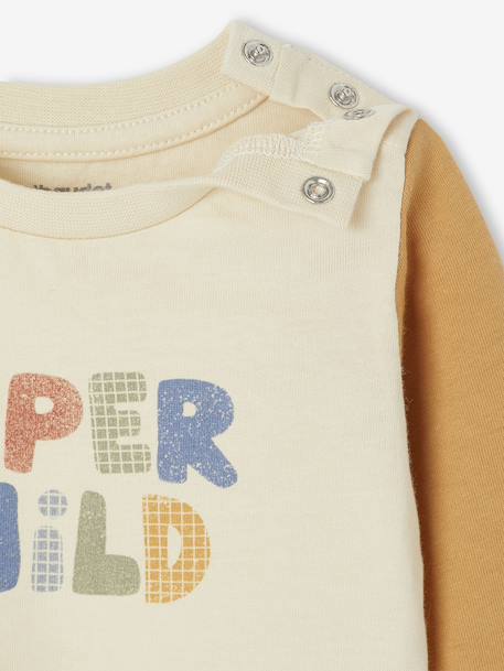 Long-sleeved baby t-shirt ochre - vertbaudet enfant 