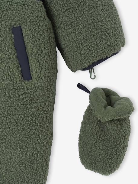 Sherpa Pramsuit for Newborns khaki - vertbaudet enfant 