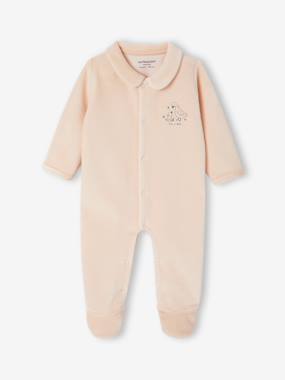 Lot de 2 pyjamas bébé naissance en velours  - vertbaudet enfant
