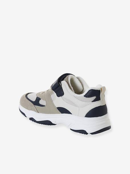 Baskets enfant garçon synthétique lacets élastiqués écru - vertbaudet enfant 