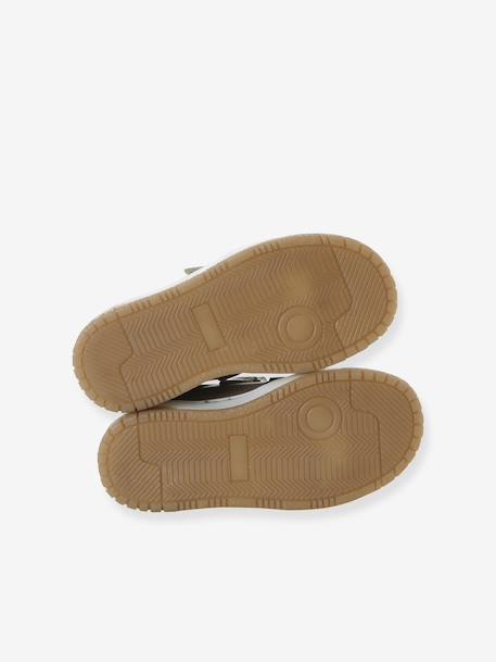 Leather Hook-&-Loop Trainers for Children, Designed for Autonomy set brown - vertbaudet enfant 