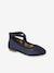 Elasticated cross strap ballerinas for children, nursery collection navy blue - vertbaudet enfant 