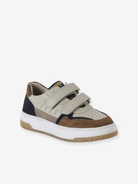 Baskets enfant garçon cuir à scratchs  - vertbaudet enfant