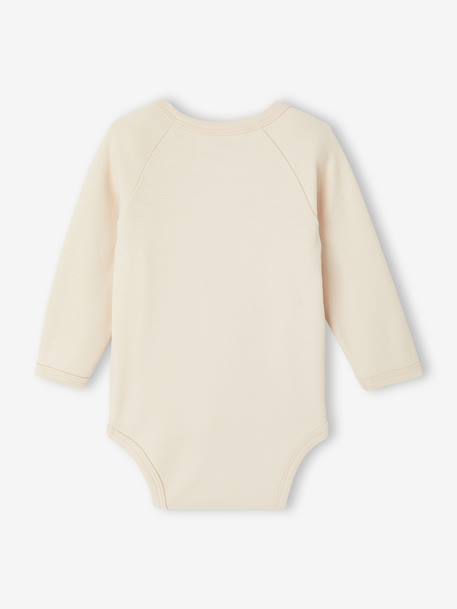 Pack of 2 Long-Sleeved Bodysuits, Newborn Special aqua green+beige+rose - vertbaudet enfant 