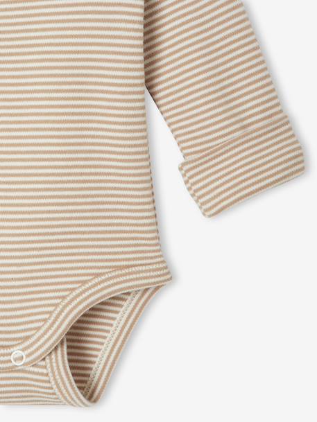 Ensemble naissance évolutif 4 pièces body + legging + bavoir + doudou écru - vertbaudet enfant 