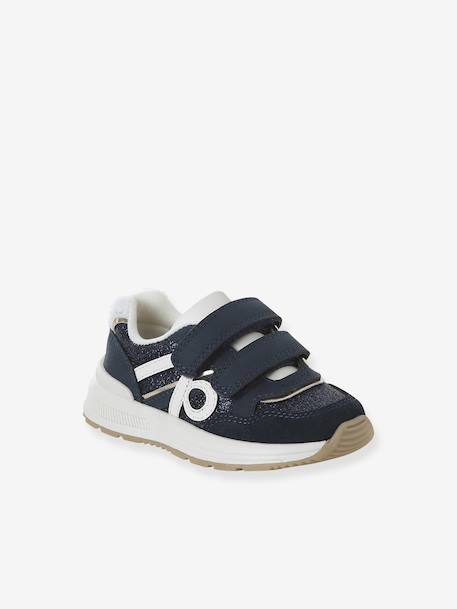 Baskets enfant fille synthétique à scratchs lot violet+marine - vertbaudet enfant 