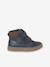 Boys' synthetic boots with hook and loop fasteners navy blue - vertbaudet enfant 