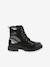 Laced and zipped ankle boots for children, nursery collection black - vertbaudet enfant 
