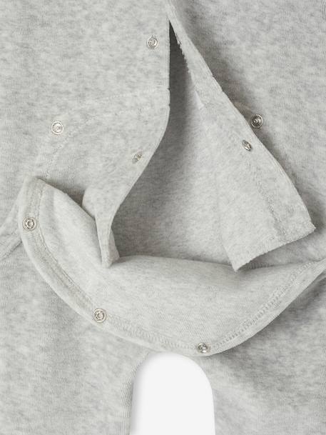 Pack of 2 Velour Sleepsuits for Newborns marl grey - vertbaudet enfant 
