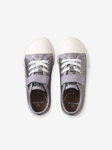 Synthetic Trainers with Hook-&-Loop Fasteners for Girls lilac - vertbaudet enfant 