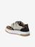 Leather Hook-&-Loop Trainers for Children, Designed for Autonomy set brown - vertbaudet enfant 