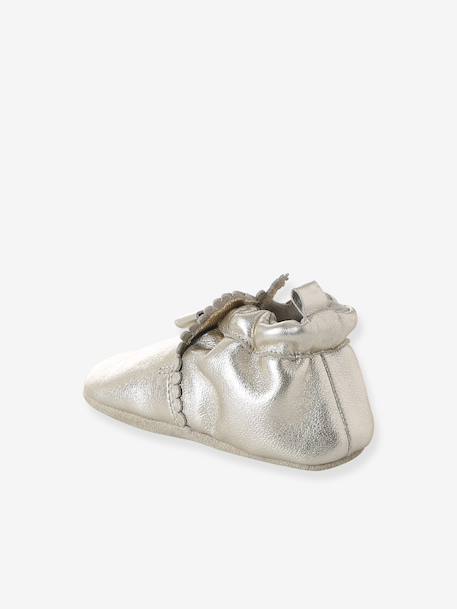 Elasticated Soft Leather Shoes for Babies gold+rose - vertbaudet enfant 