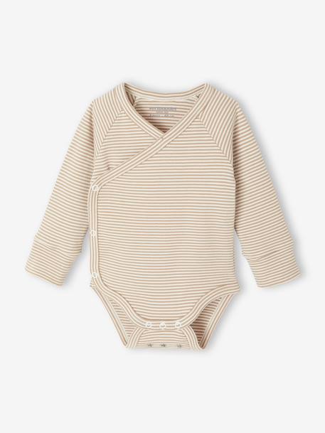Ensemble naissance évolutif 4 pièces body + legging + bavoir + doudou écru - vertbaudet enfant 