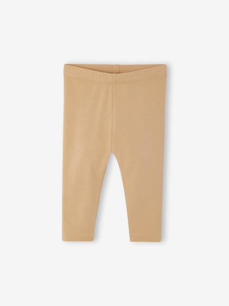 Baby Girls' Pack of 2 Long Leggings Blue+ochre+pecan nut - vertbaudet enfant 