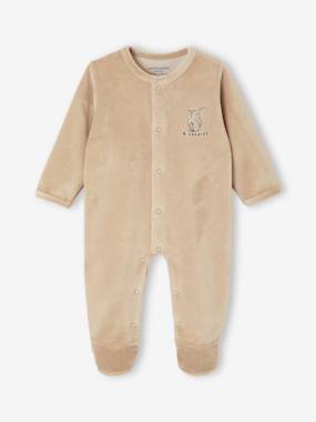 Lot de 2 pyjamas bébé naissance en velours  - vertbaudet enfant