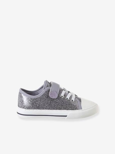 Synthetic Trainers with Hook-&-Loop Fasteners for Girls lilac - vertbaudet enfant 