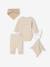 4-Piece Size-Adaptable Set for Newborns: Bodysuit + Leggings + Bib + Comforter ecru - vertbaudet enfant 