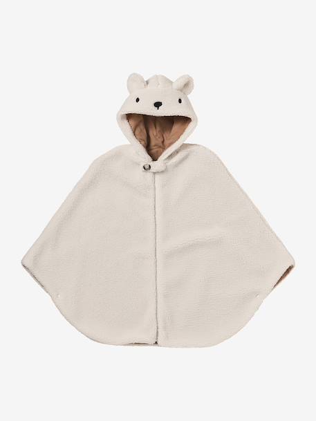 Poncho 18-36 mois pour siège auto & porte bébé beige+écru - vertbaudet enfant 