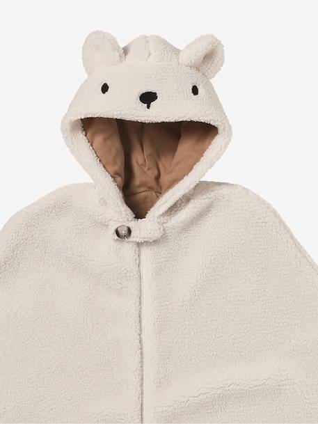 Poncho 18-36 mois pour siège auto & porte bébé beige+écru - vertbaudet enfant 
