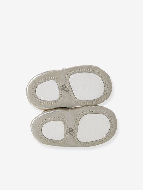 Elasticated Soft Leather Shoes for Babies gold+rose - vertbaudet enfant 