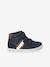 High-top trainers with Velcro straps for boys, nursery collection navy blue - vertbaudet enfant 