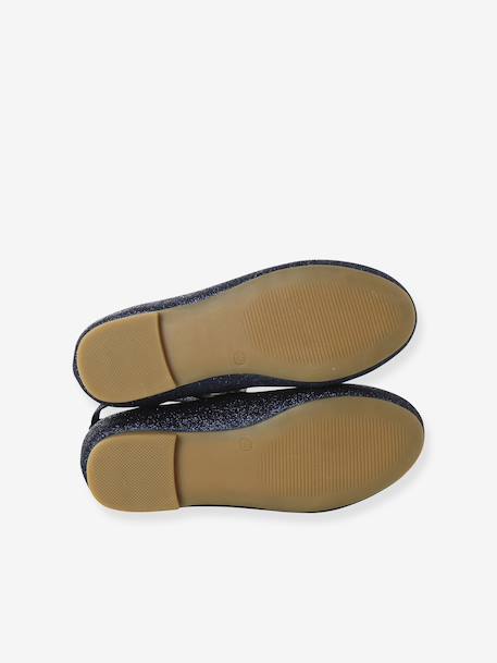 Elasticated cross strap ballerinas for children, nursery collection navy blue - vertbaudet enfant 