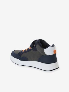 -Baskets enfant garçon synthétique à scratchs et lacets élastiqués