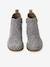 Leather Boots with Zip & Elastic for Girls black+set beige+taupe - vertbaudet enfant 