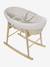 Carrycot Liner in Cotton Gauze grey blue+printed beige+white - vertbaudet enfant 