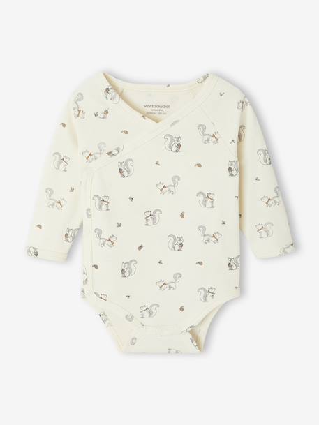 Pack of 2 Long-Sleeved Bodysuits, Newborn Special aqua green+beige+rose - vertbaudet enfant 