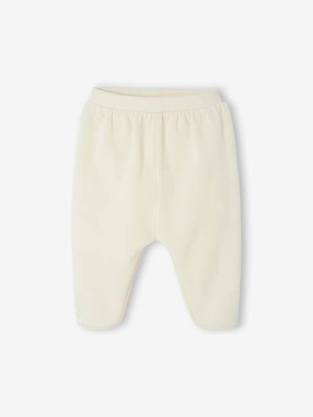 Ensemble naissance molletonné gilet + pantalon bleu+écru - vertbaudet enfant 