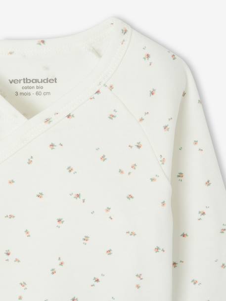 Pack of 2 Long-Sleeved Bodysuits, Newborn Special aqua green+beige+rose - vertbaudet enfant 