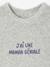 Pack of 2 Velour Sleepsuits for Newborns marl grey - vertbaudet enfant 