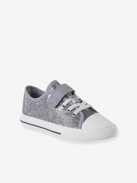 Synthetic Trainers with Hook-&-Loop Fasteners for Girls lilac - vertbaudet enfant 