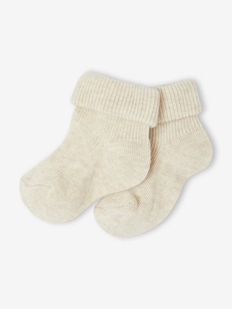 Set of Plain Trousers & Socks marl beige - vertbaudet enfant 